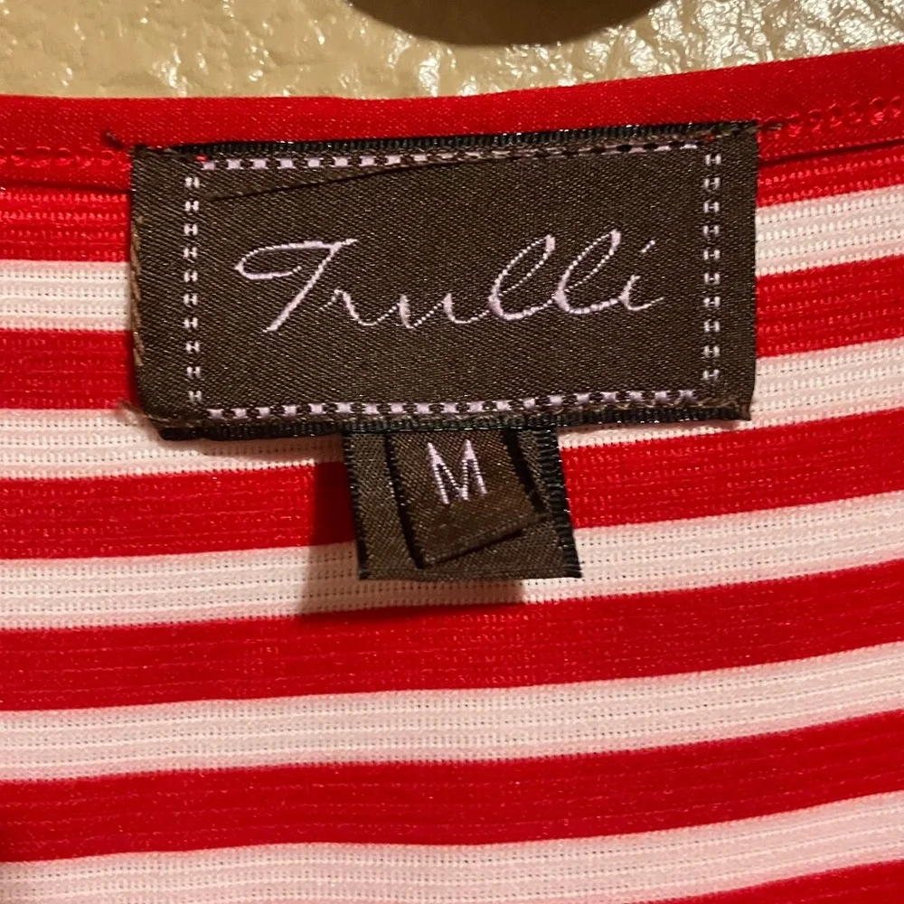 Red and White Casual Fit and Flare Mini Dress - Picture 3 of 4